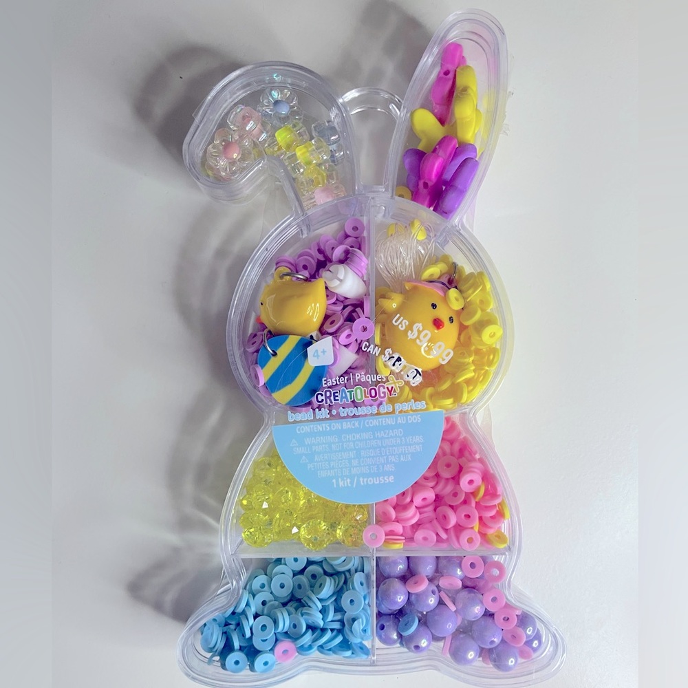 🌸Bunny Bead Kit with charms, Jewelry making Kit , Kids Necklace & bracelet kit